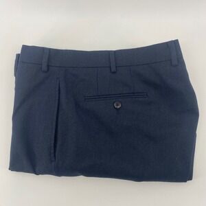 Lauren Ralph Lauren Dress Pants Mens 40x28 Navy Blue Flat Front Stretch Trousers